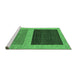 Sideview of Machine Washable Abstract Emerald Green Modern Area Rugs, wshabs1627emgrn