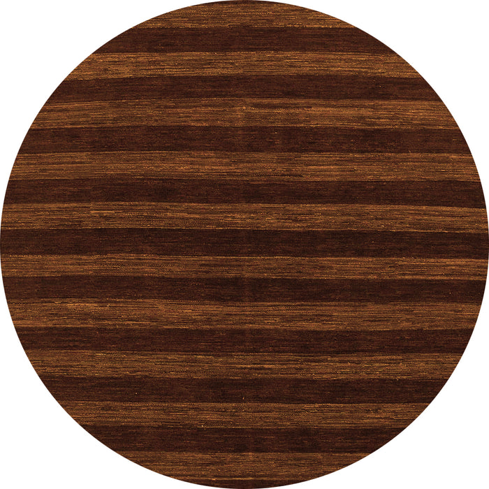 Round Machine Washable Abstract Orange Modern Area Rugs, wshabs1628org
