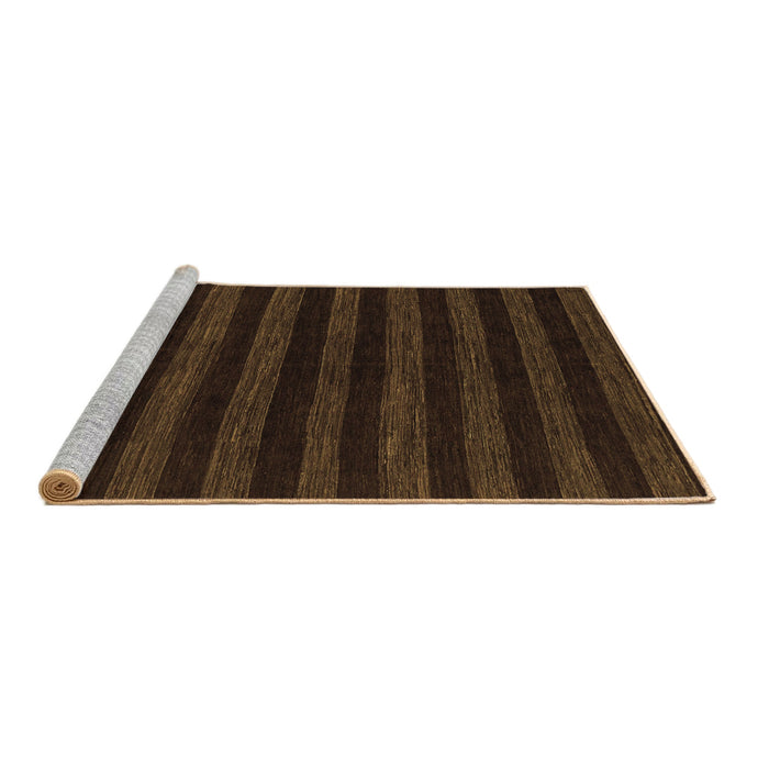 Sideview of Machine Washable Abstract Brown Modern Rug, wshabs1628brn