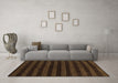 Machine Washable Abstract Brown Modern Rug in a Living Room,, wshabs1628brn