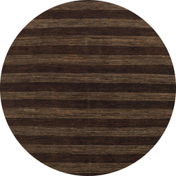 Round Abstract Reddish Brown Modern Rug, abs1628