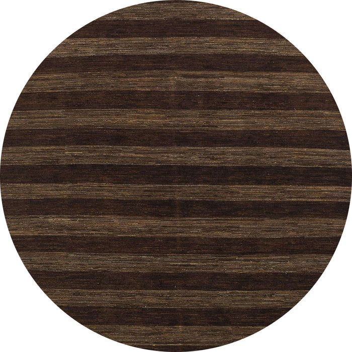Round Abstract Reddish Brown Modern Rug, abs1628