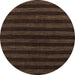 Round Abstract Reddish Brown Modern Rug, abs1628