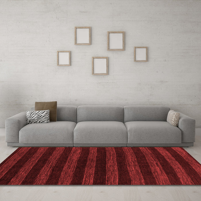 Modern Red Washable Rugs