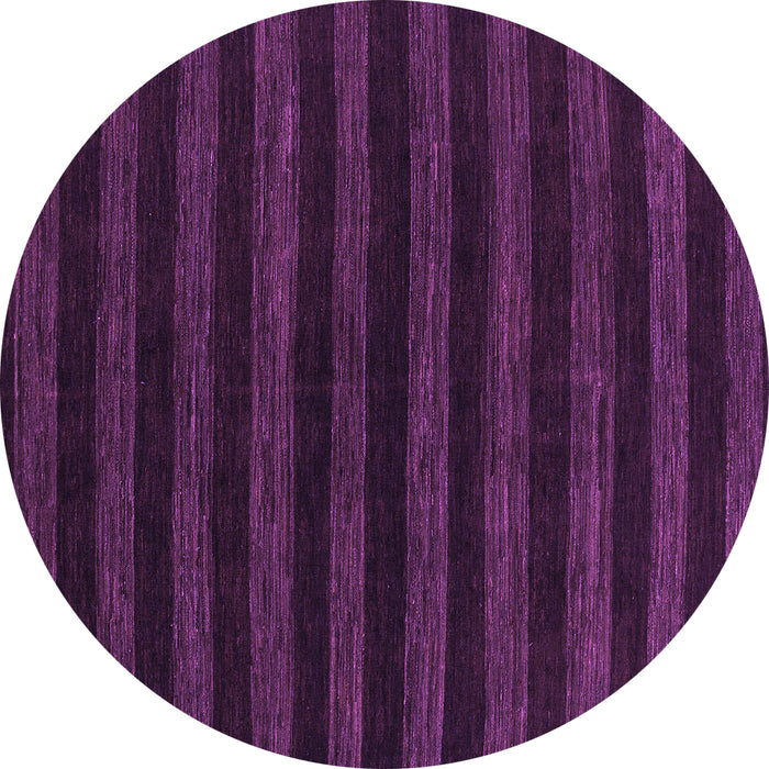 Round Machine Washable Abstract Purple Modern Area Rugs, wshabs1628pur