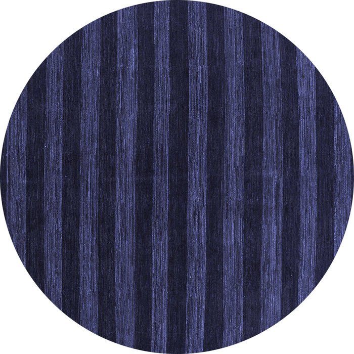 Round Abstract Blue Modern Rug, abs1628blu