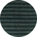 Round Abstract Light Blue Modern Rug, abs1628lblu