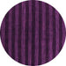 Round Abstract Purple Modern Rug, abs1628pur