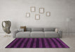 Machine Washable Abstract Purple Modern Area Rugs in a Living Room, wshabs1628pur