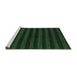 Sideview of Machine Washable Abstract Emerald Green Modern Area Rugs, wshabs1628emgrn