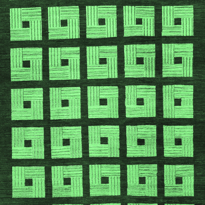 Abstract Emerald Green Modern Rug, abs1629emgrn