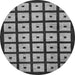 Round Machine Washable Abstract Gray Modern Rug, wshabs1629gry