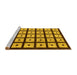 Sideview of Machine Washable Abstract Yellow Modern Rug, wshabs1629yw