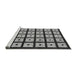 Sideview of Machine Washable Abstract Gray Modern Rug, wshabs1629gry