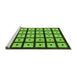 Sideview of Machine Washable Abstract Green Modern Area Rugs, wshabs1629grn