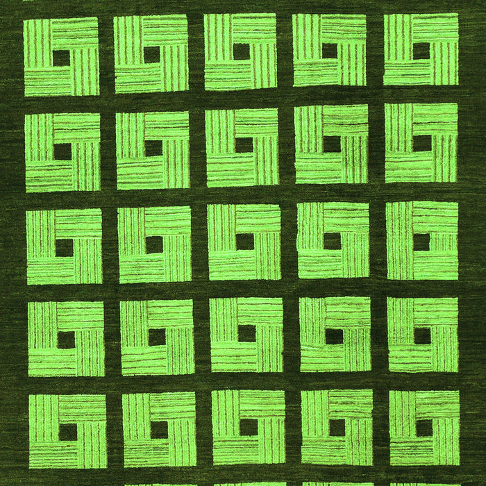 Machine Washable Abstract Green Modern Area Rugs, wshabs1629grn