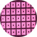 Round Abstract Pink Modern Rug, abs1629pnk