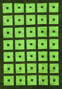 Abstract Green Modern Rug, abs1629grn