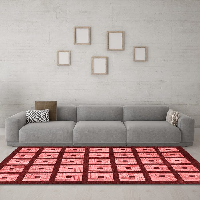 Modern Red Washable Rugs