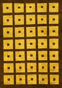 Abstract Yellow Modern Rug, abs1629yw