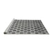 Sideview of Machine Washable Abstract Gray Modern Rug, wshabs162gry