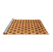 Sideview of Machine Washable Abstract Brown Modern Rug, wshabs162brn