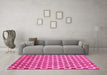 Machine Washable Abstract Pink Modern Rug in a Living Room, wshabs162pnk