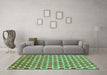 Machine Washable Abstract Turquoise Modern Area Rugs in a Living Room,, wshabs162turq