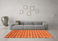 Machine Washable Abstract Orange Modern Rug, wshabs162org