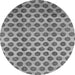 Round Machine Washable Abstract Gray Modern Rug, wshabs162gry