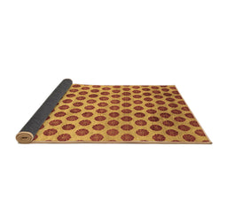 Sideview of Abstract Brown Modern Rug, abs162brn
