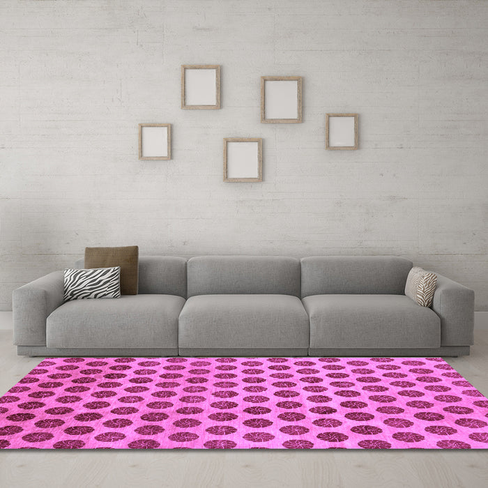 Machine Washable Abstract Purple Modern Area Rugs in a Living Room, wshabs162pur