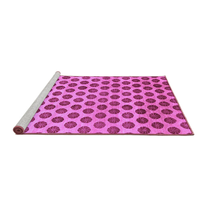 Sideview of Machine Washable Abstract Purple Modern Area Rugs, wshabs162pur