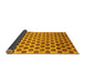 Sideview of Abstract Yellow Modern Rug, abs162yw