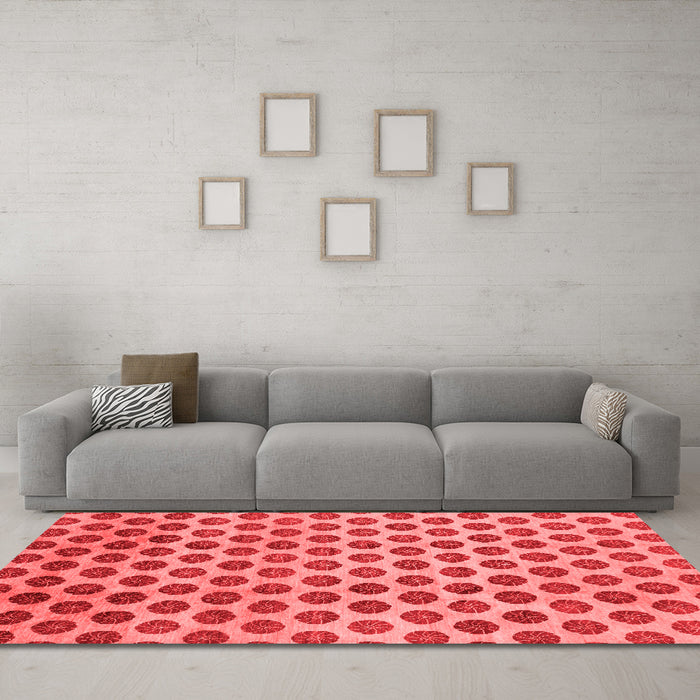 Modern Red Washable Rugs