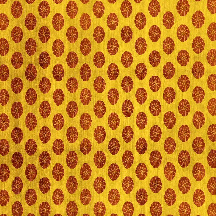 Square Abstract Yellow Modern Rug, abs162yw