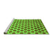 Sideview of Machine Washable Abstract Green Modern Area Rugs, wshabs162grn