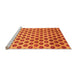 Sideview of Machine Washable Abstract Orange Modern Area Rugs, wshabs162org