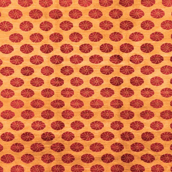 Square Abstract Orange Modern Rug, abs162org