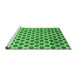 Sideview of Machine Washable Abstract Emerald Green Modern Area Rugs, wshabs162emgrn