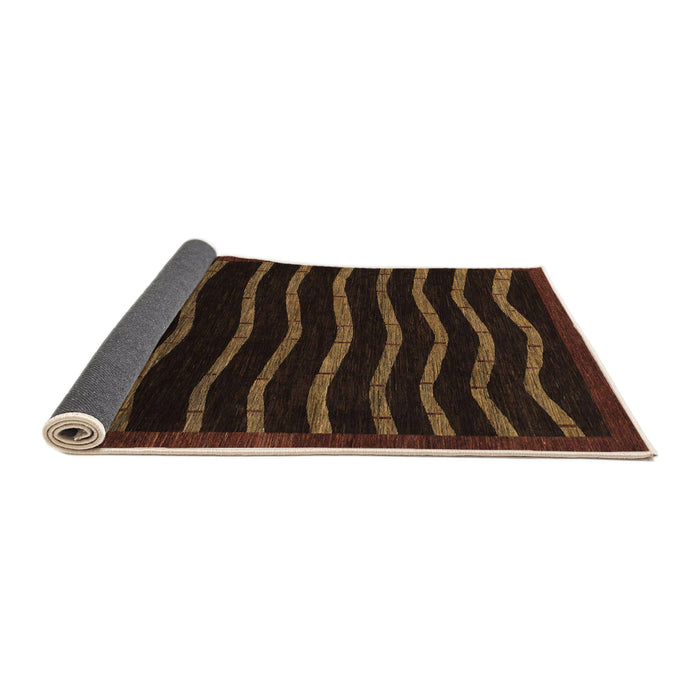 Sideview of Abstract Sangria Brown Modern Rug, abs1630