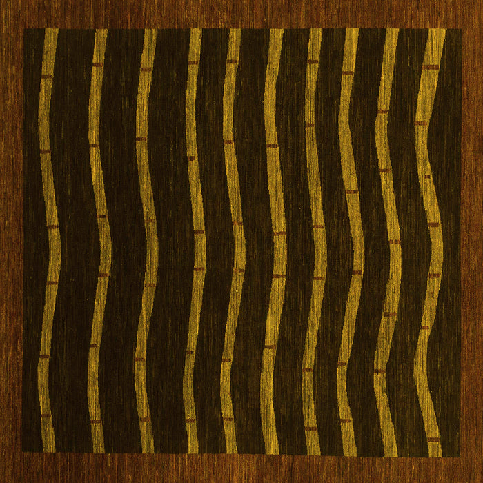 Square Abstract Yellow Modern Rug, abs1630yw