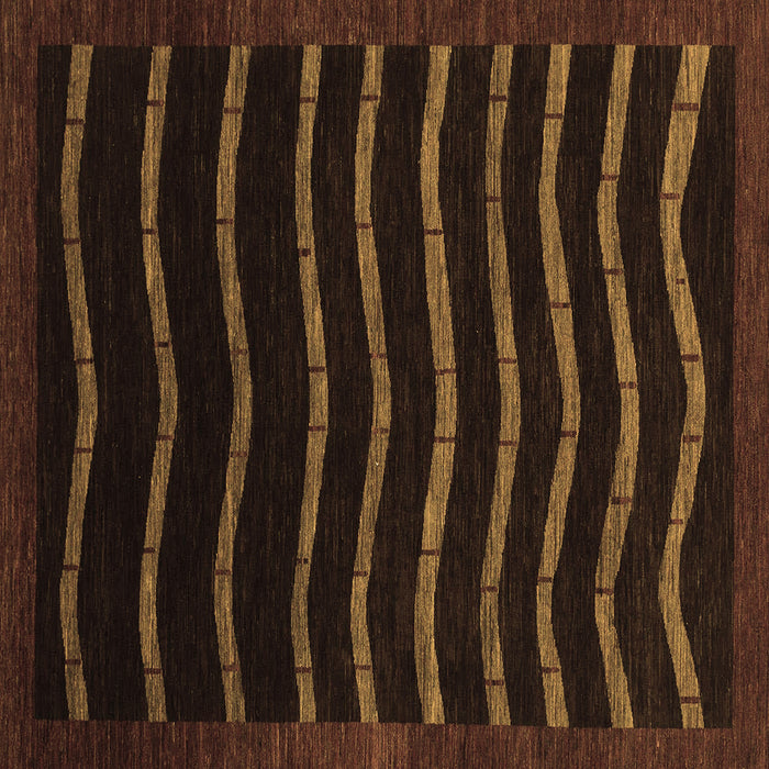 Square Machine Washable Abstract Brown Modern Rug, wshabs1630brn