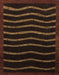 Machine Washable Abstract Sangria Brown Rug, wshabs1630