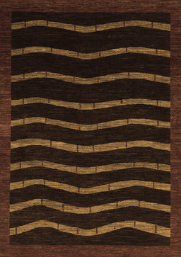 Abstract Brown Modern Rug, abs1630brn