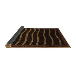 Sideview of Abstract Brown Modern Rug, abs1630brn