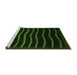 Sideview of Machine Washable Abstract Green Modern Area Rugs, wshabs1630grn