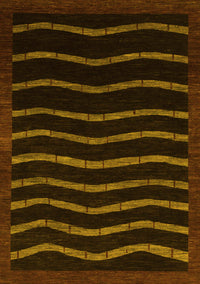 Abstract Yellow Modern Rug, abs1630yw