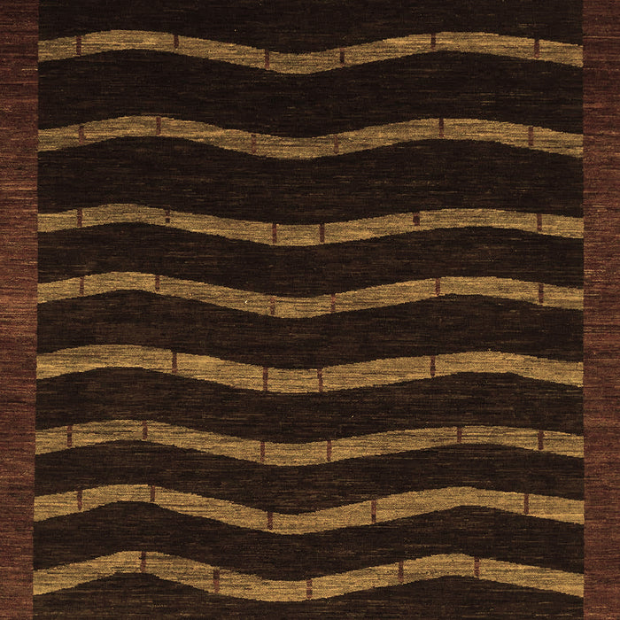 Machine Washable Abstract Brown Modern Rug, wshabs1630brn