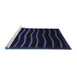 Sideview of Machine Washable Abstract Blue Modern Rug, wshabs1630blu